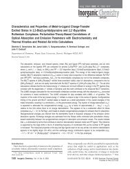 Characteristics and Properties of Metal-to-Ligand Charge-Transfer ...