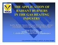 the application of radiant burners in the gas heating industry