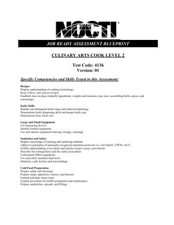 Culinary Arts Cook - nocti