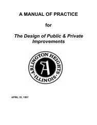 Manual of Practice - Village of Arlington Heights