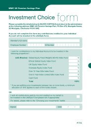 Investment Choice form - MMC UK Pensions