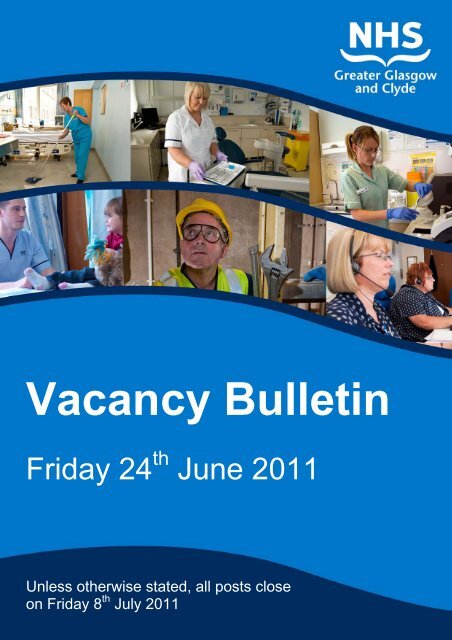 Vacancy Bulletin - NHS Greater Glasgow and Clyde