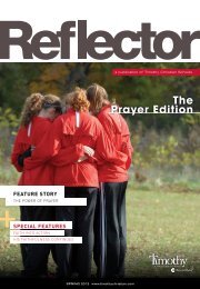 Spring 2012: The Prayer Edition - Timothy Christian Schools