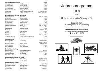 Jahresprogramm (PDF) - MSF Olching e.V. im ADAC