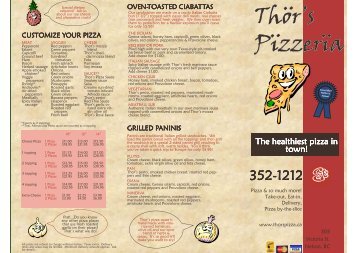 Download Our Menu - Thor's Pizza
