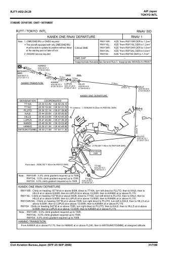 RJTT / TOKYO INTL RNAV SID KANEK ONE RNAV ... - openNav