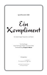 Singpartitur ansehen - Arrangement Verlag