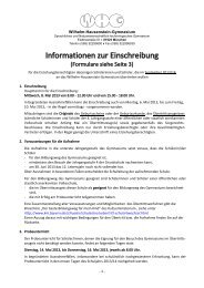 Informationen zur Einschreibung - Wilhelm-Hausenstein-Gymnasium