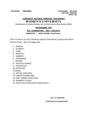 SNDT Women's University