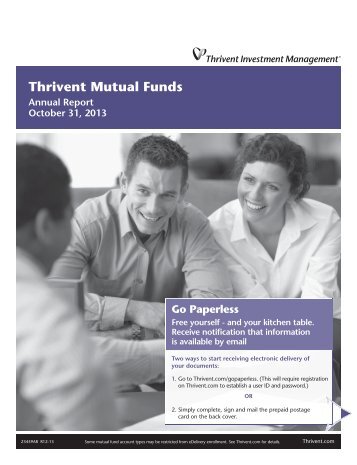 Thrivent Mutual Funds Annual - Thrivent Financial for Lutherans