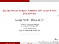 Solving Pursuit-Evasion Problems with Graph-Clear: an Overview