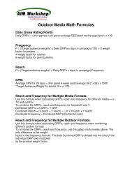 Outdoor Media Math Formulas