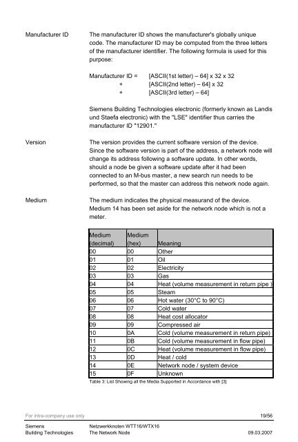 Siemeca AMR â¢ Network Node WTT16/WTX16 M-Bus ... - Armatec AB