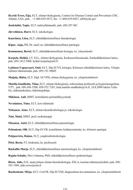 Opinto-opas 2005-2006 - ElÃ¤inlÃ¤Ã¤ketieteellinen tiedekunta - Helsinki.fi