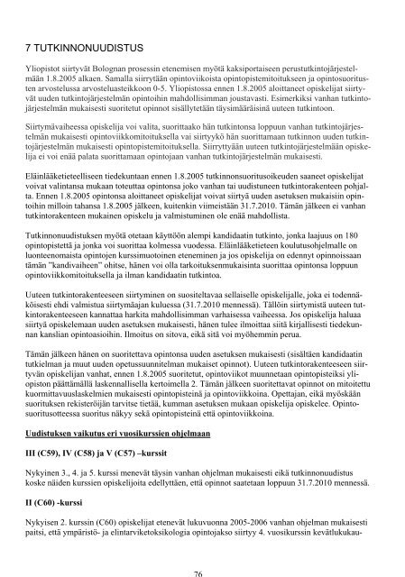 Opinto-opas 2005-2006 - ElÃ¤inlÃ¤Ã¤ketieteellinen tiedekunta - Helsinki.fi