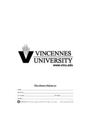 Survival Guide - Vincennes University