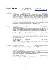 Curriculum Vitae - Stanford University