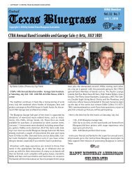 Texas Bluegrass - Central Texas Bluegrass Association