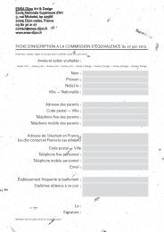 TÃ©lÃ©chargez le dossier d'inscription - (ENSA) Dijon