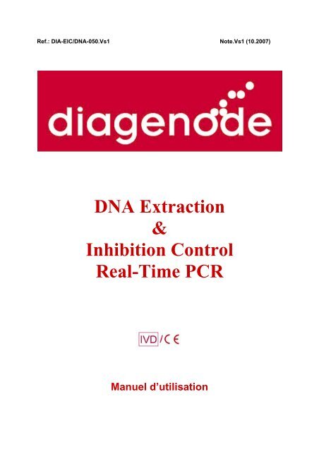 DNA Extraction & Inhibition Control Real-Time PCR - Diagenode ...