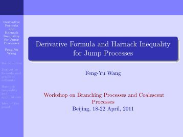 Derivative Formula and Harnack Inequality for Jump Processes