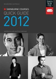 QUICK GUIDE - International Students - Swinburne University of ...