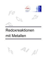 Redoxreaktionen mit Metallen