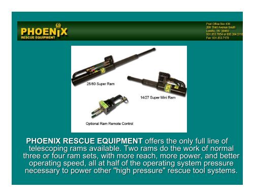 phoenix rescue tool - Tupelo Fire Equipment