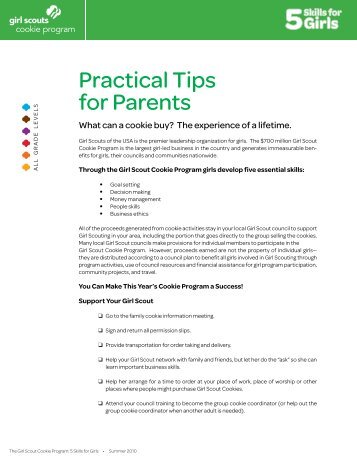 Practical Tips for Parents (PDF) - Girl Scouts of the USA
