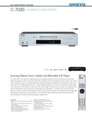 C-7030 COMPACT DISC PLAYER - Onkyo