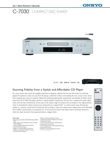 C-7030 COMPACT DISC PLAYER - Onkyo