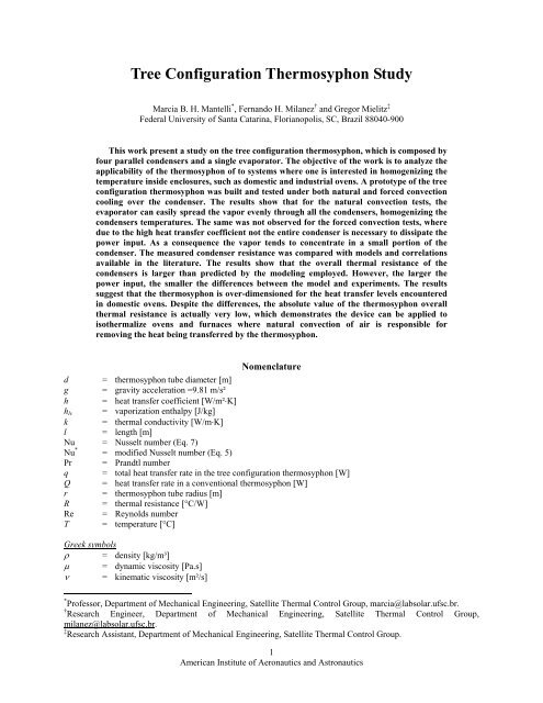 Tree Configuration Thermosyphon Study - LEPTEN