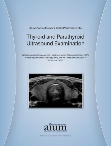 Thyroid and Parathyroid Ultrasound Examination - AIUM