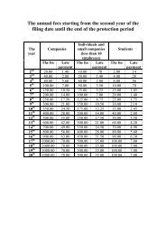 The annual fees starting from the second year of the filing date until ...