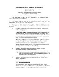 Zoning Bylaw Amendment - Township of Esquimalt