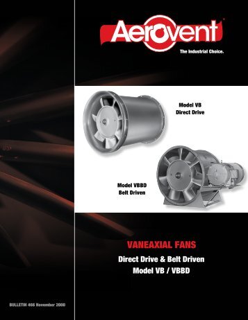 Vaneaxial Fans Type B (Models VB, VBBD) - Catalog 466 - Aerovent