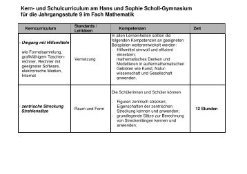 Klasse 9 - Hans- und Sophie-Scholl- Gymnasium