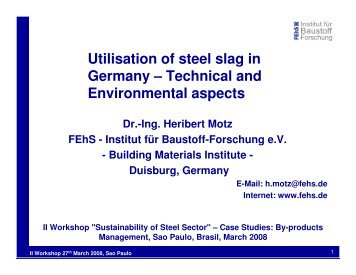 Utilisation of steel slag in Germany – Technical and ... - ABM