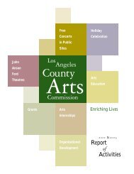 Biennial Report 2001-03 - Los Angeles County Arts Commission