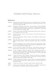 Probabilistic Model Checking - References - PRISM