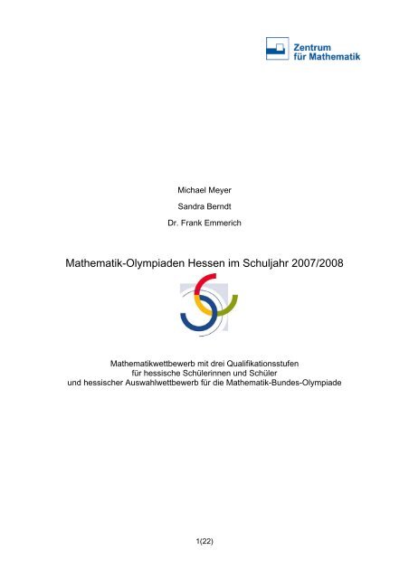 Mathematik-Olympiaden Hessen im Schuljahr 2007/2008