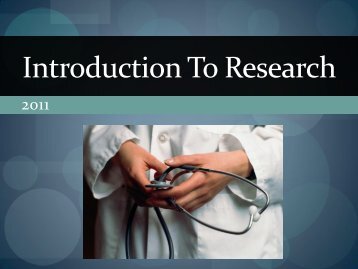 Introduction to Research - Hurley Medical Center Education ...