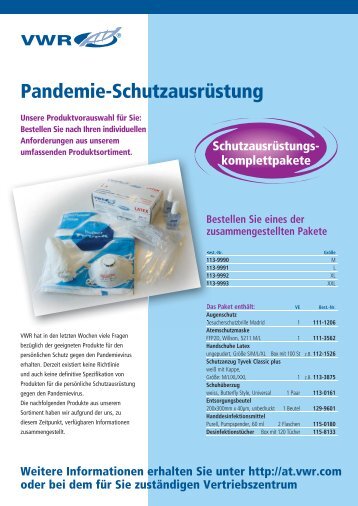 Pandemie-SchutzausrÃ¼stung