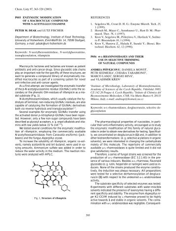 395 Chem. Listy 97, 363â520 (2003) - Biotrans Olomouc 2003