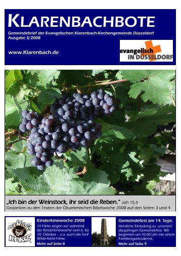 Klarenbachbote 3.08 - Evangelische Klarenbach Kirchengemeinde