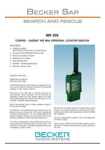 Personal locator beacon - Becker.com.tw