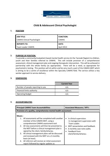 Child & Adolescent Clinical Psychologist