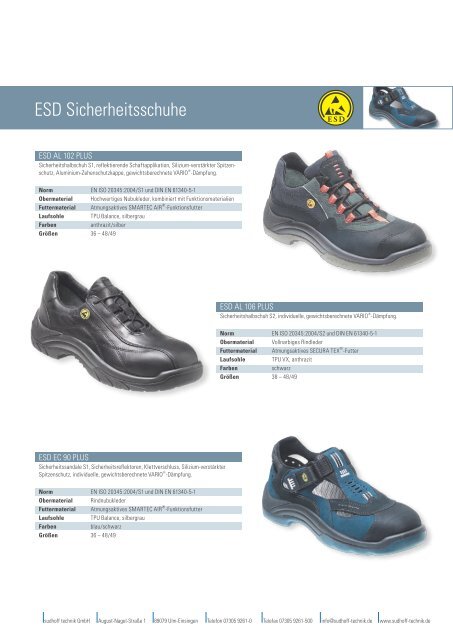 ESD Bekleidung Handschutz FuÃŸschutz - sudhoff technik GmbH