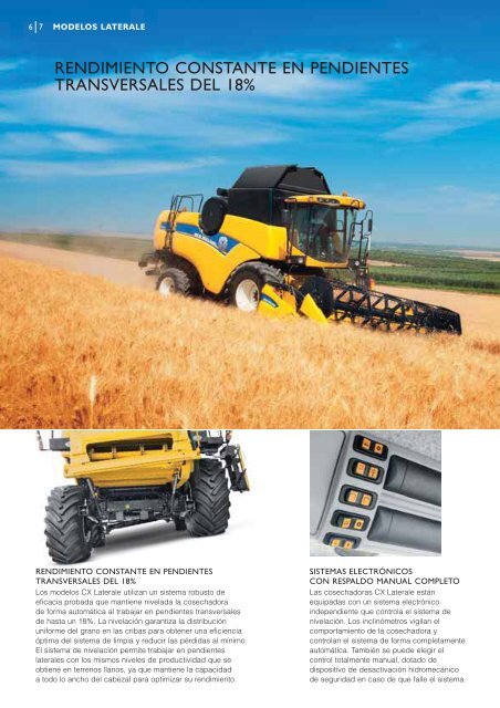 NEW HOLLAND CX LATERALE & HILLSIDE