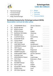 Schwingerliste Liste des lutteurs - in Schwarzsee